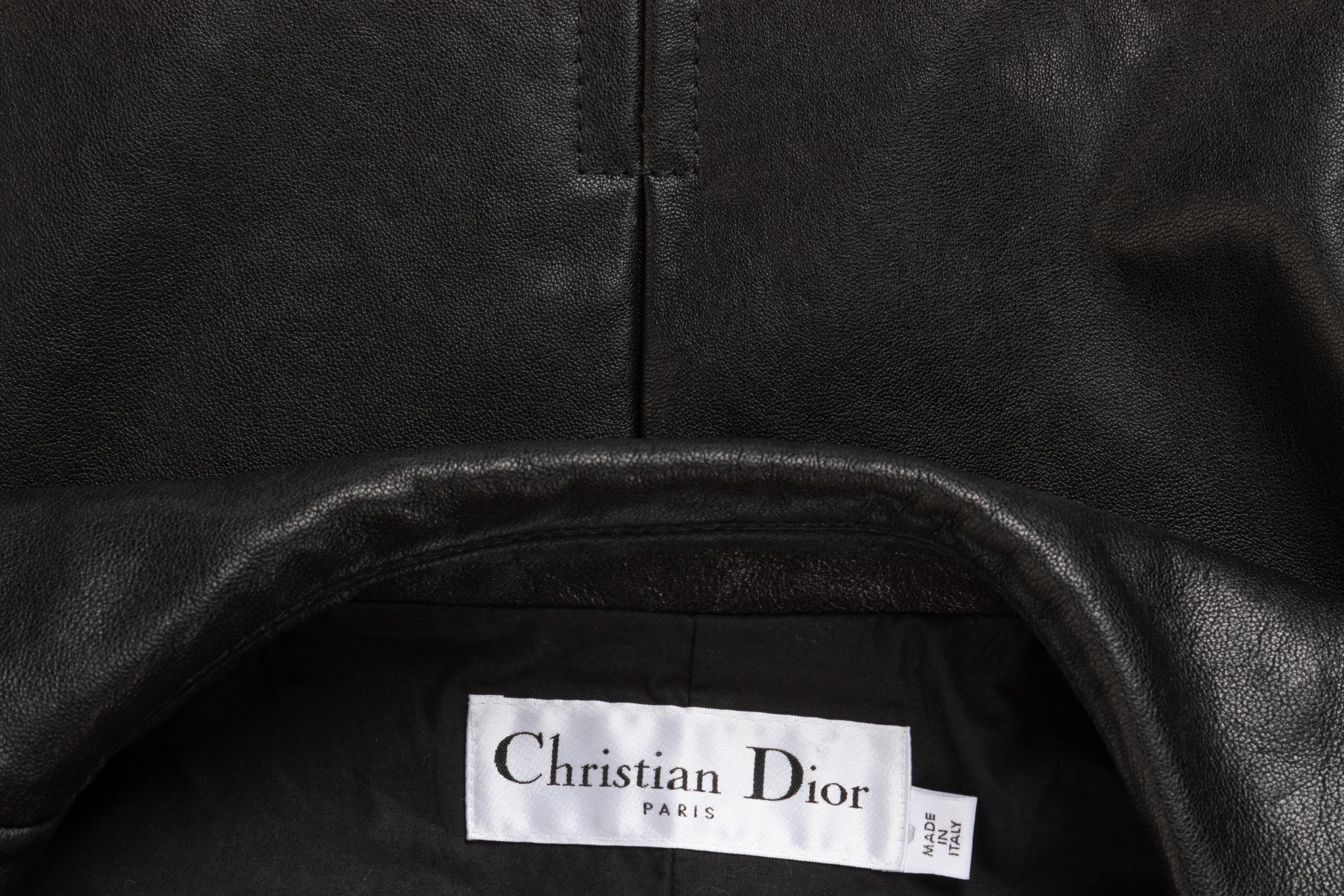 Christian Dior Leather Double Breast Jacket