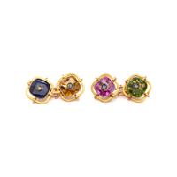 MULTIGEM AND DIAMOND CUFFLINKS