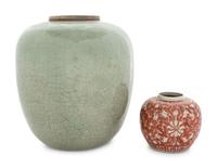 Two Chinese Porcelain Ginger Jars