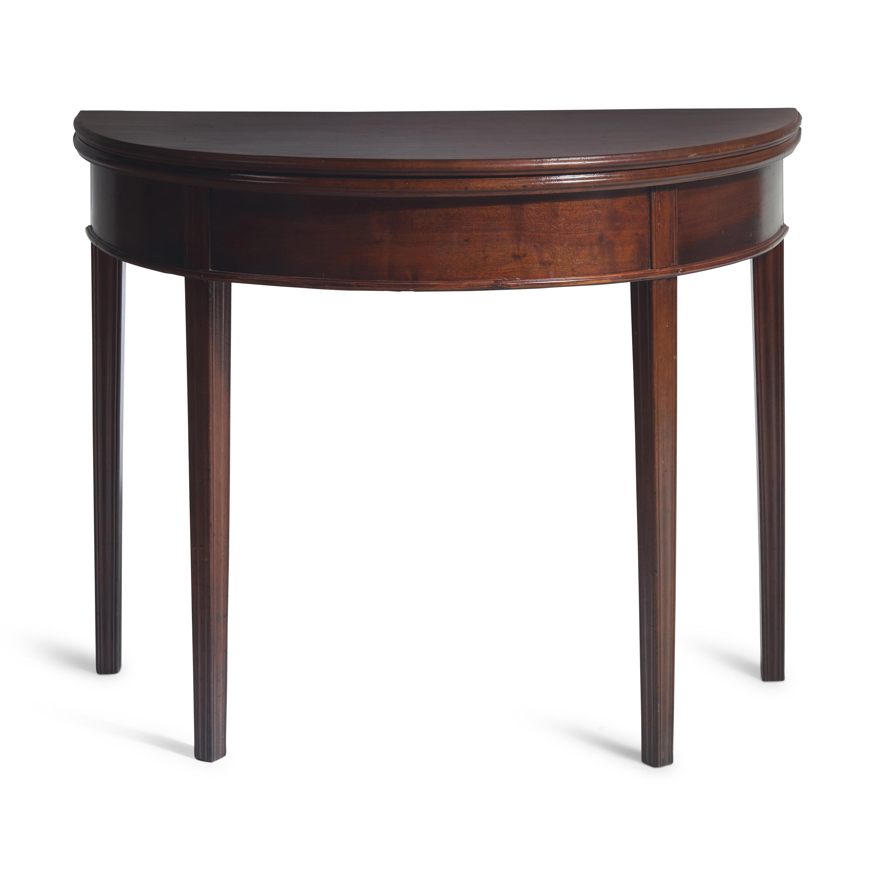 A Federal Mahogany Demi-lune Cardtable