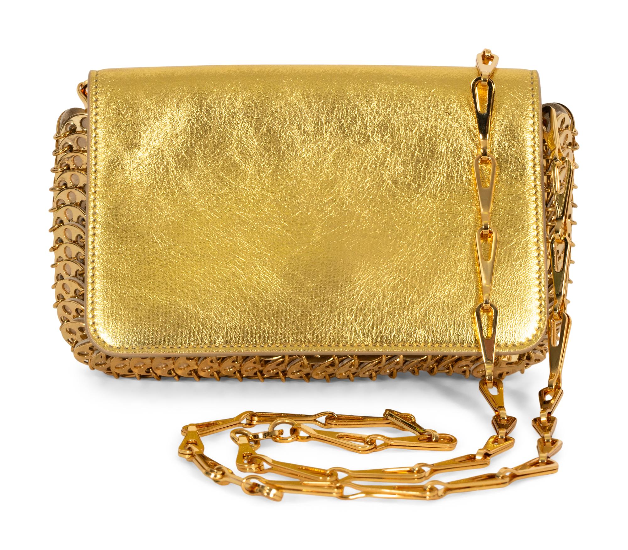 Paco Rabanne Gold Shoulder Bag