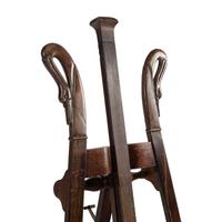 A French Swan-Carved Hardwood Easel