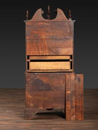 A Chippendale Style Shell and Rosette Carved Mahogany Block Front Chest-On-Chest