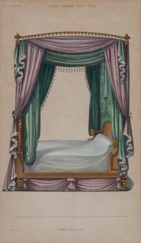 A Set of Four Colored Engravings of Beds