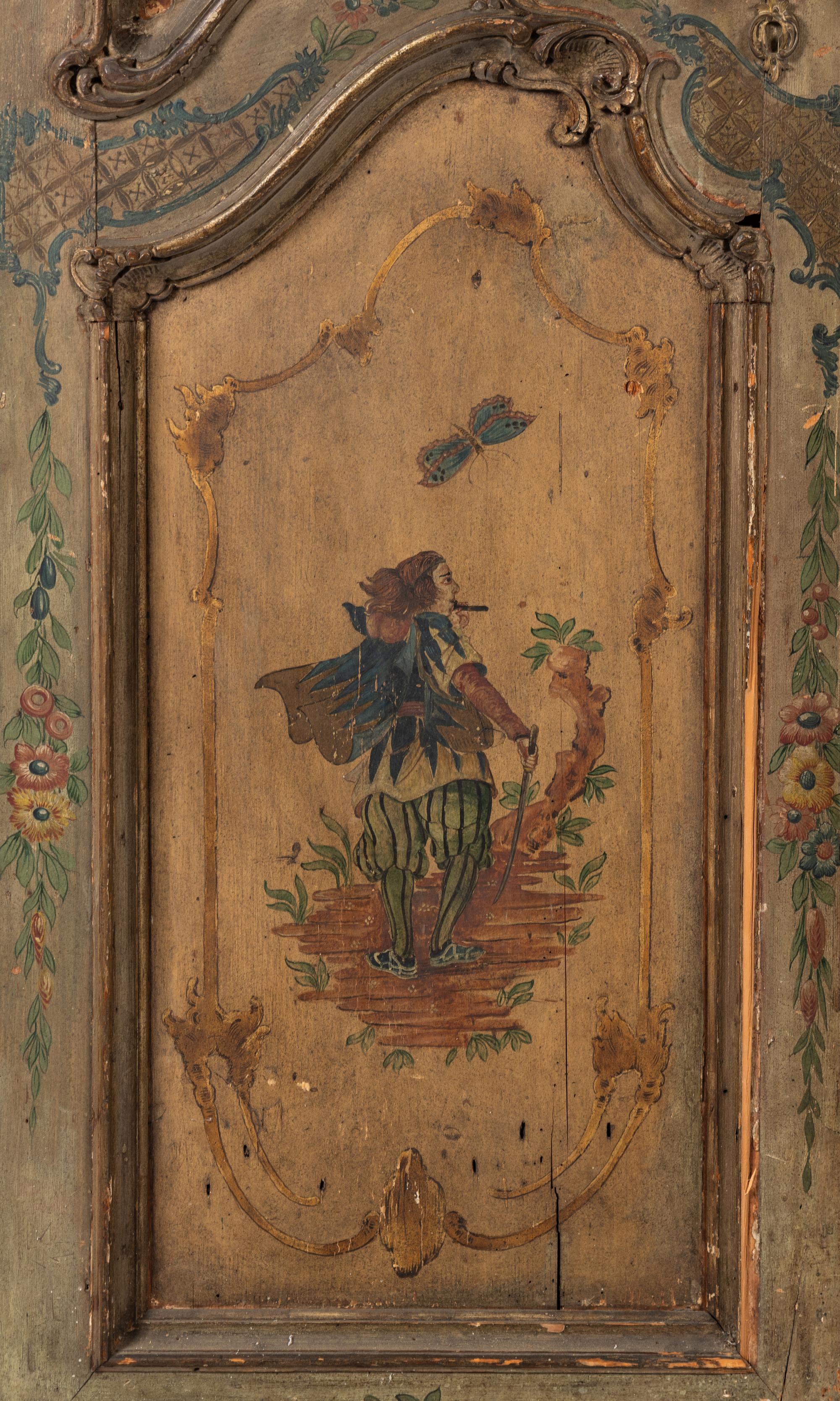 A Pair of Italian Rococo Painted Doors from the Embassy of Italy, Washington, D.C.