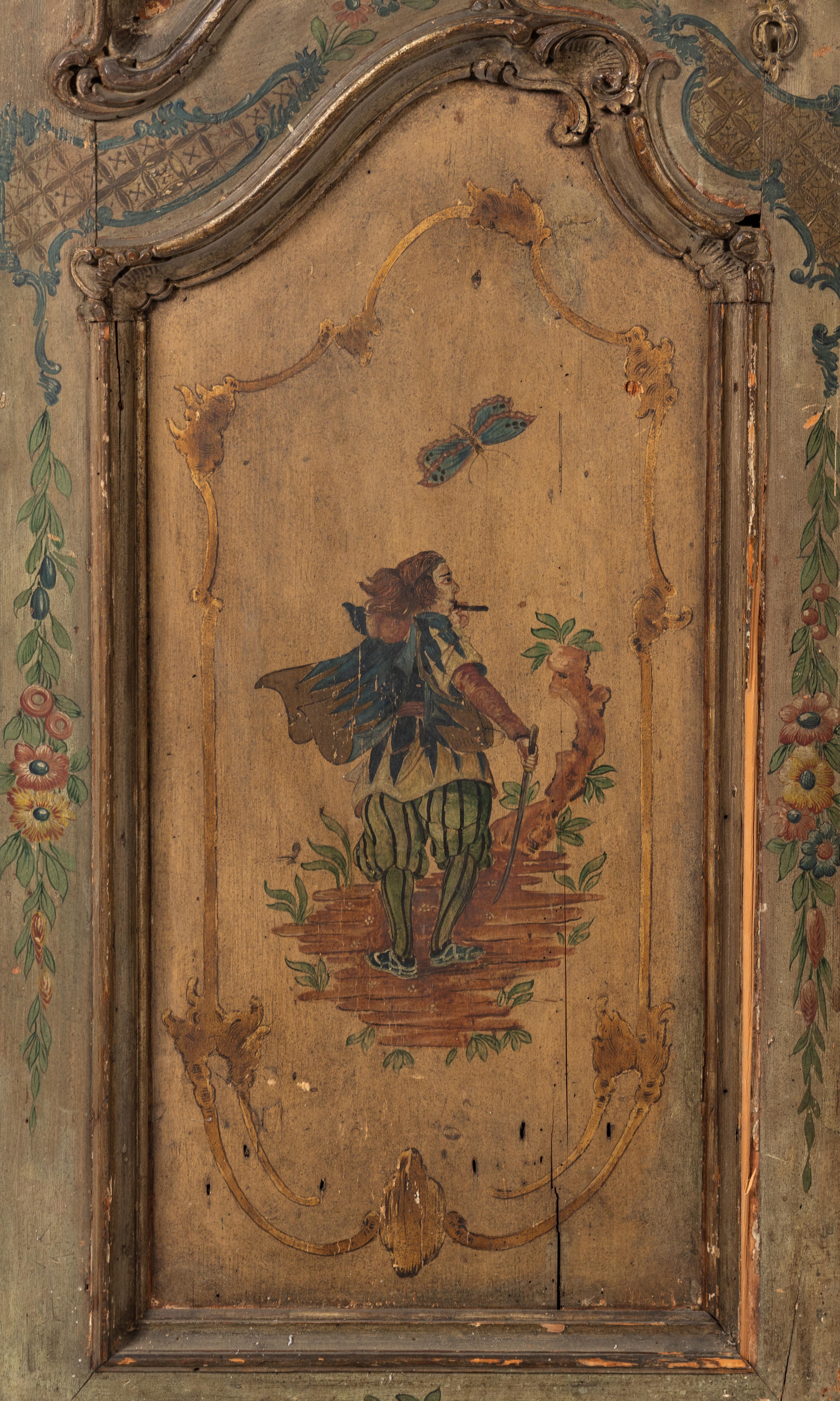 A Pair of Italian Rococo Painted Doors from the Embassy of Italy, Washington, D.C.