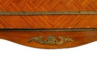 A Pair of Louis XV/XVI Transitional Style Marble Top Parquetry Cabinets — EARLY 20TH CENTURY