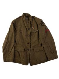 [WORLD WAR I]. Soldier's tunic issued to a member of the 92nd US Infantry, "Buffalo Soldiers."