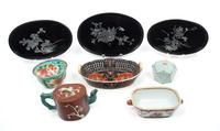 Eight Miscellaneous Asian Articles Length of largest tray 12 inches. — 20TH CENTURY