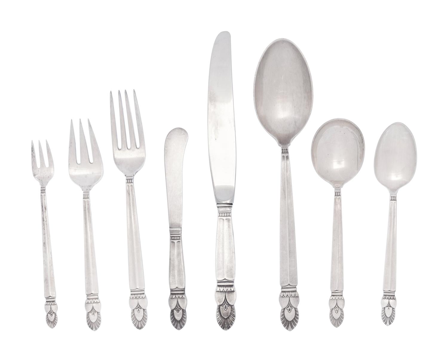 An American Silver Flatware Service