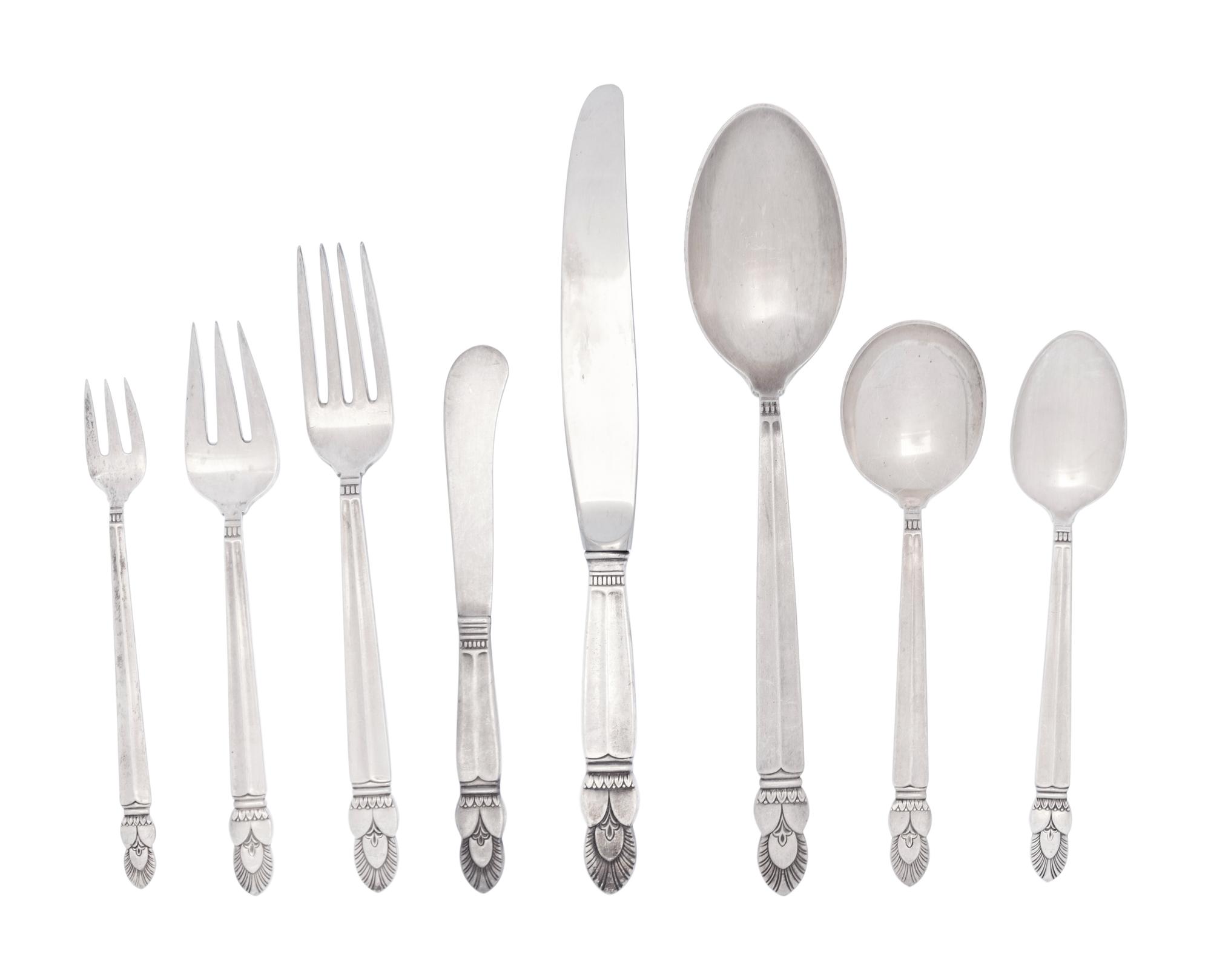 An American Silver Flatware Service