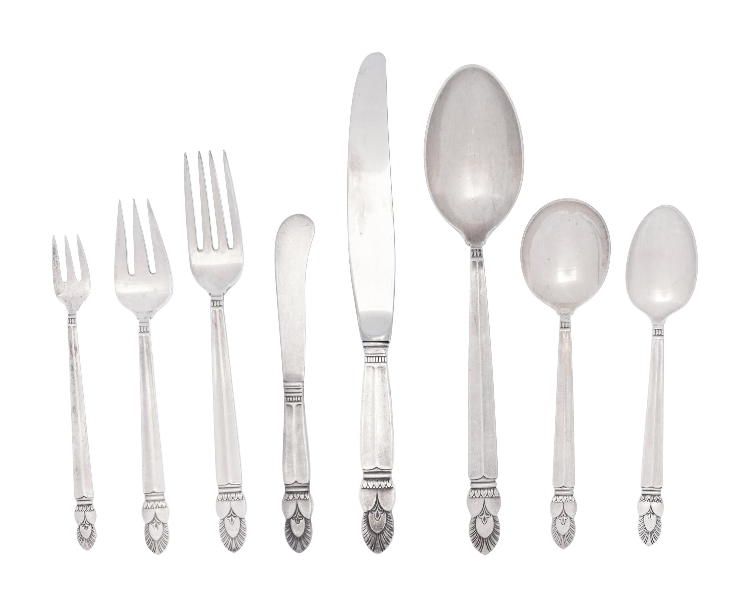 An American Silver Flatware Service