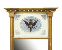 A Federal Giltwood and Eglomise Pier Glass