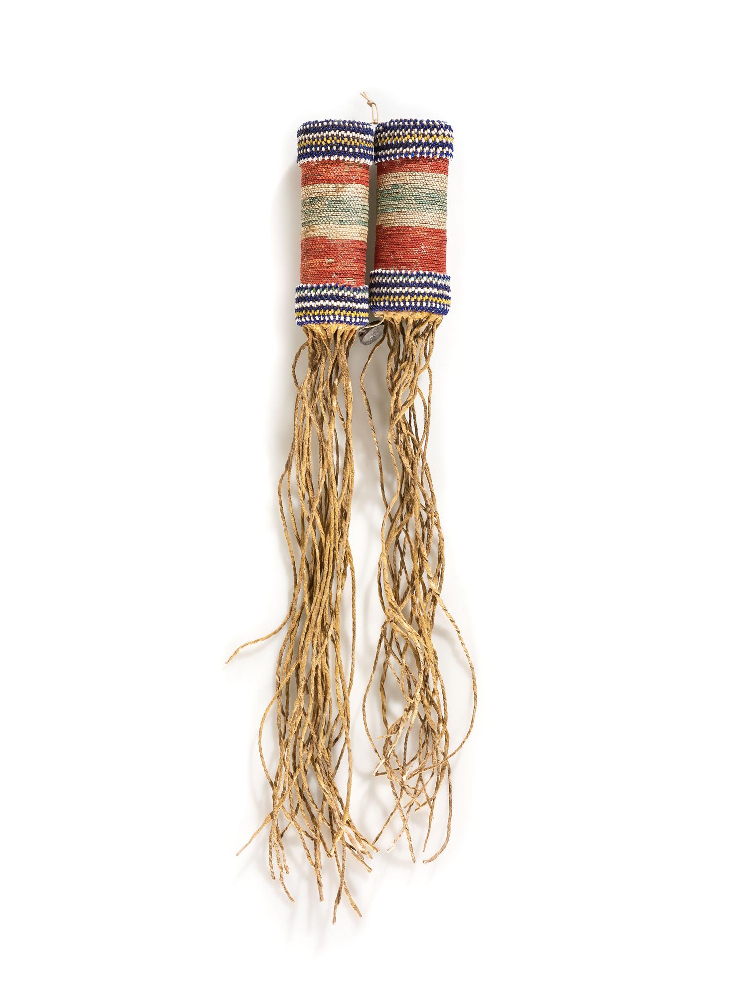 Cheyenne Beaded and Quilled Hair Tubes