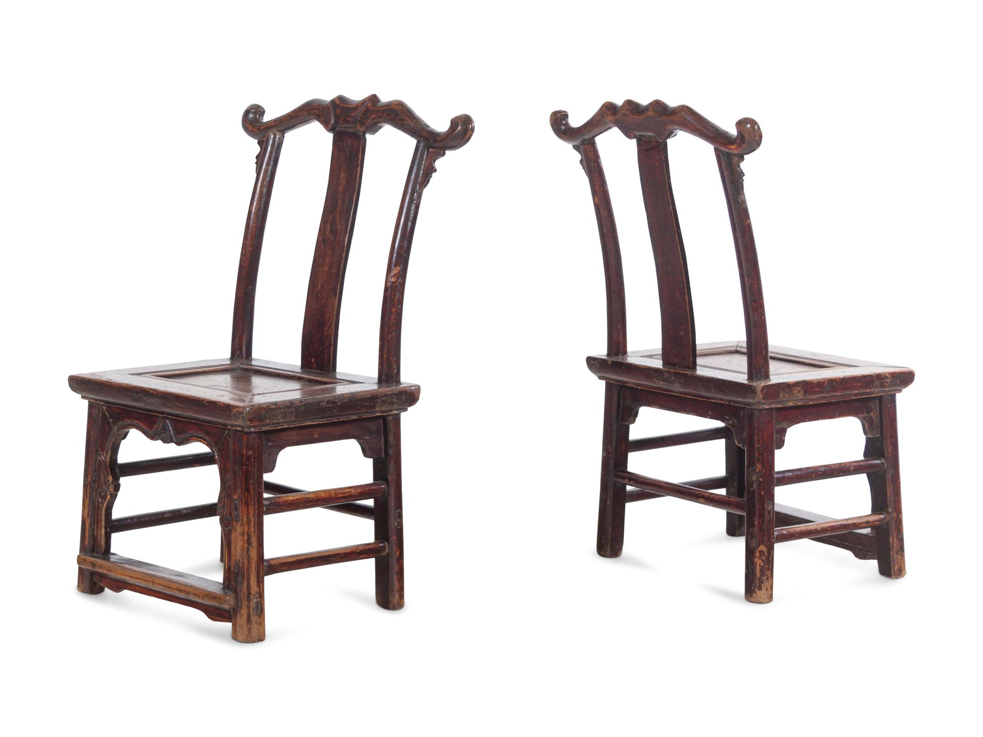 A Pair of Jumu Wood Child's Chairs