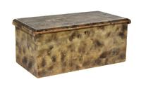 A Federal Smoke-Decorated Pine Document Box