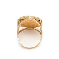 YELLOW GOLD AND COIN RING