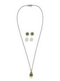 PERIDOT AND DIAMOND SET
