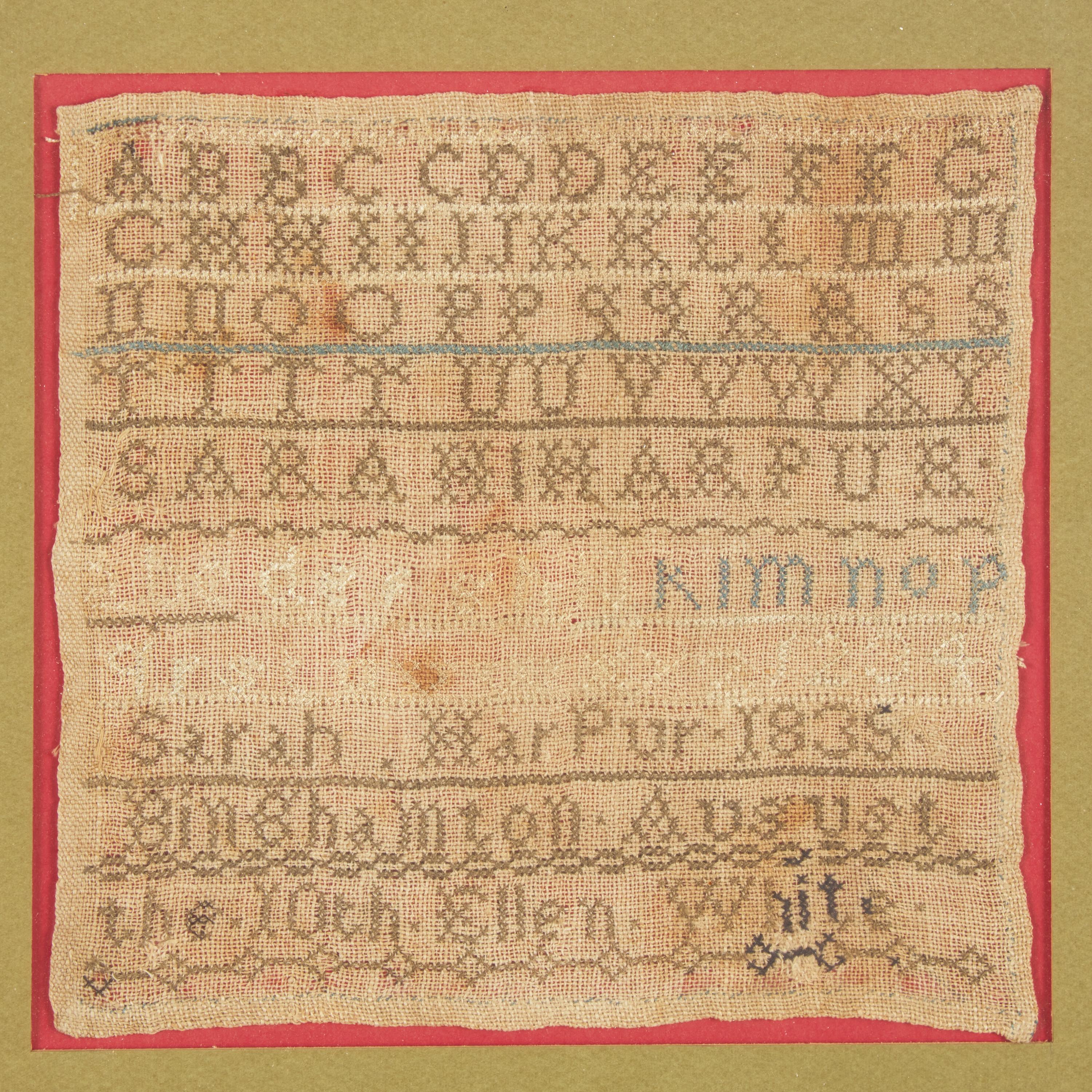 An Alphabet Needlework Sampler of Harpur Family / Binghamton Interest