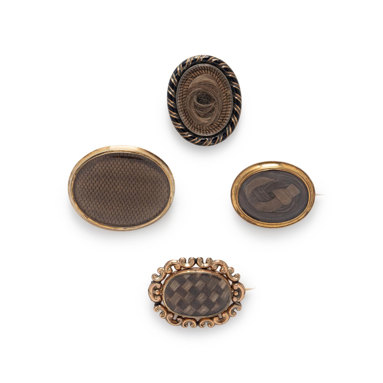 VICTORIAN, COLLECTION OF MOURNING JEWELRY