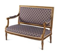 A Louis XVI Style Giltwood Sofa