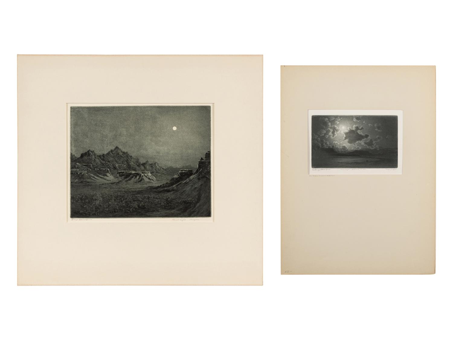 Two Works: Desert Night, Arizona and Moonlight, Holbrook, N.M.