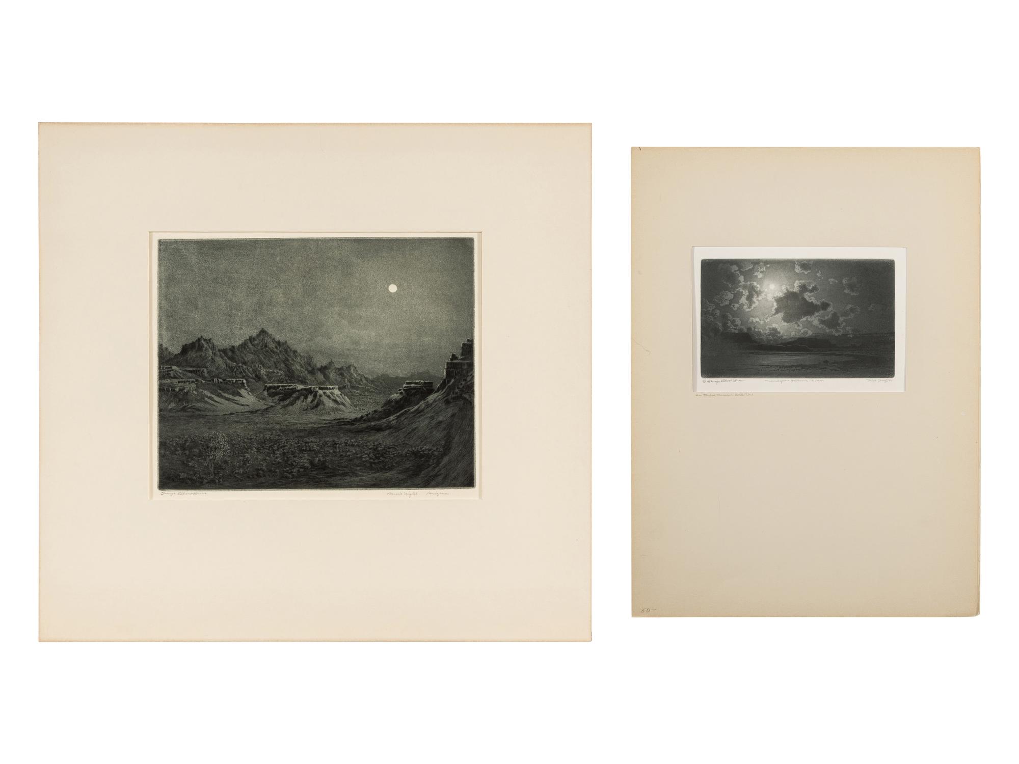 Two Works: Desert Night, Arizona and Moonlight, Holbrook, N.M.