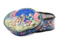 13 Chinese Enamel on Metal and Porcelain Boxes