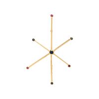 JEAN COCTEAU, YELLOW GOLD, SAPPHIRE, AND RUBY BROOCH