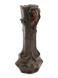 An Art Nouveau Bronze Vase