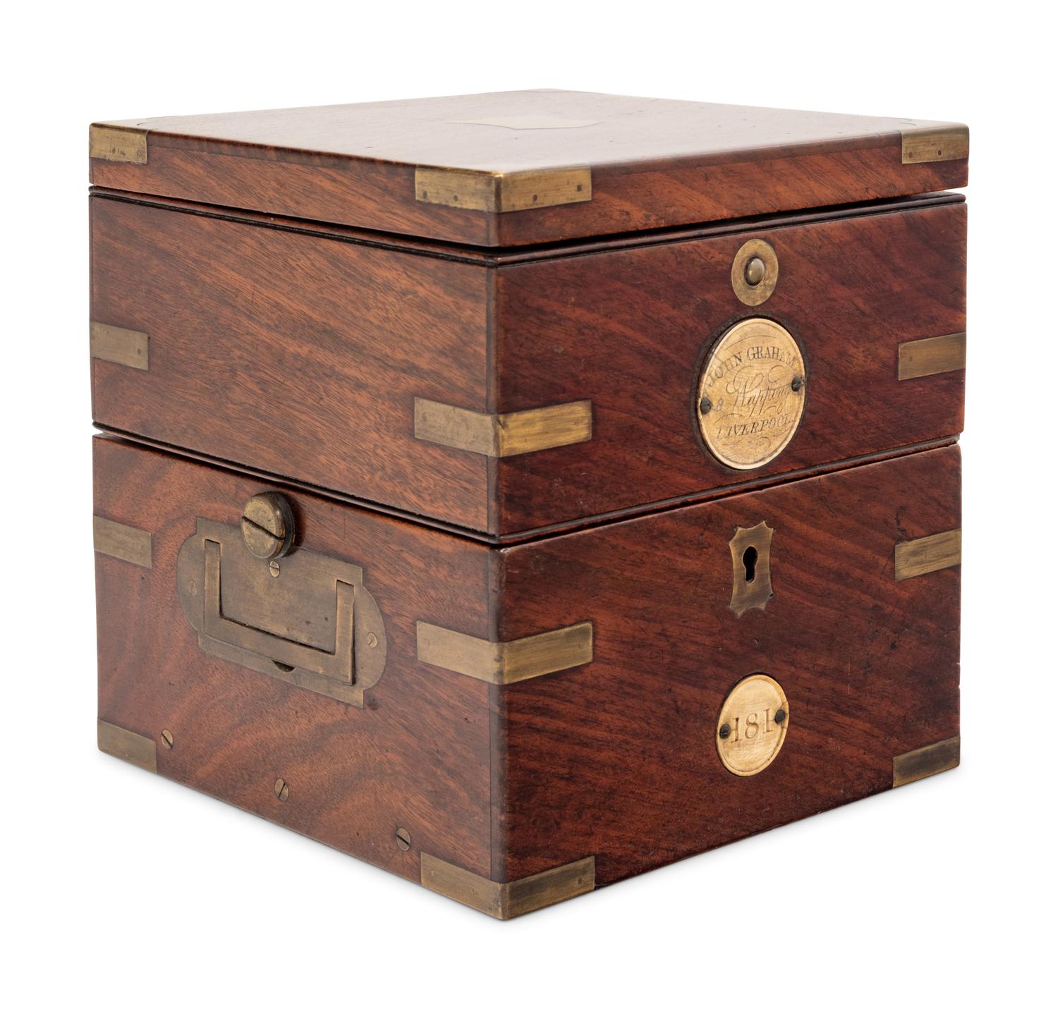 A Mahogany and Brass Cased Ship's Chronometer by John Graham
