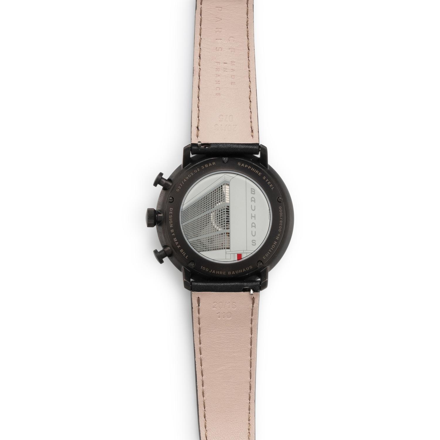 JUNGHANS, STAINLESS STEEL 'MAX BILL CHRONOSCOPE 100 JAHRE BAUHAUS' WATCH