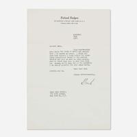 [Music] Rodgers, Richard Typed Letter, signed