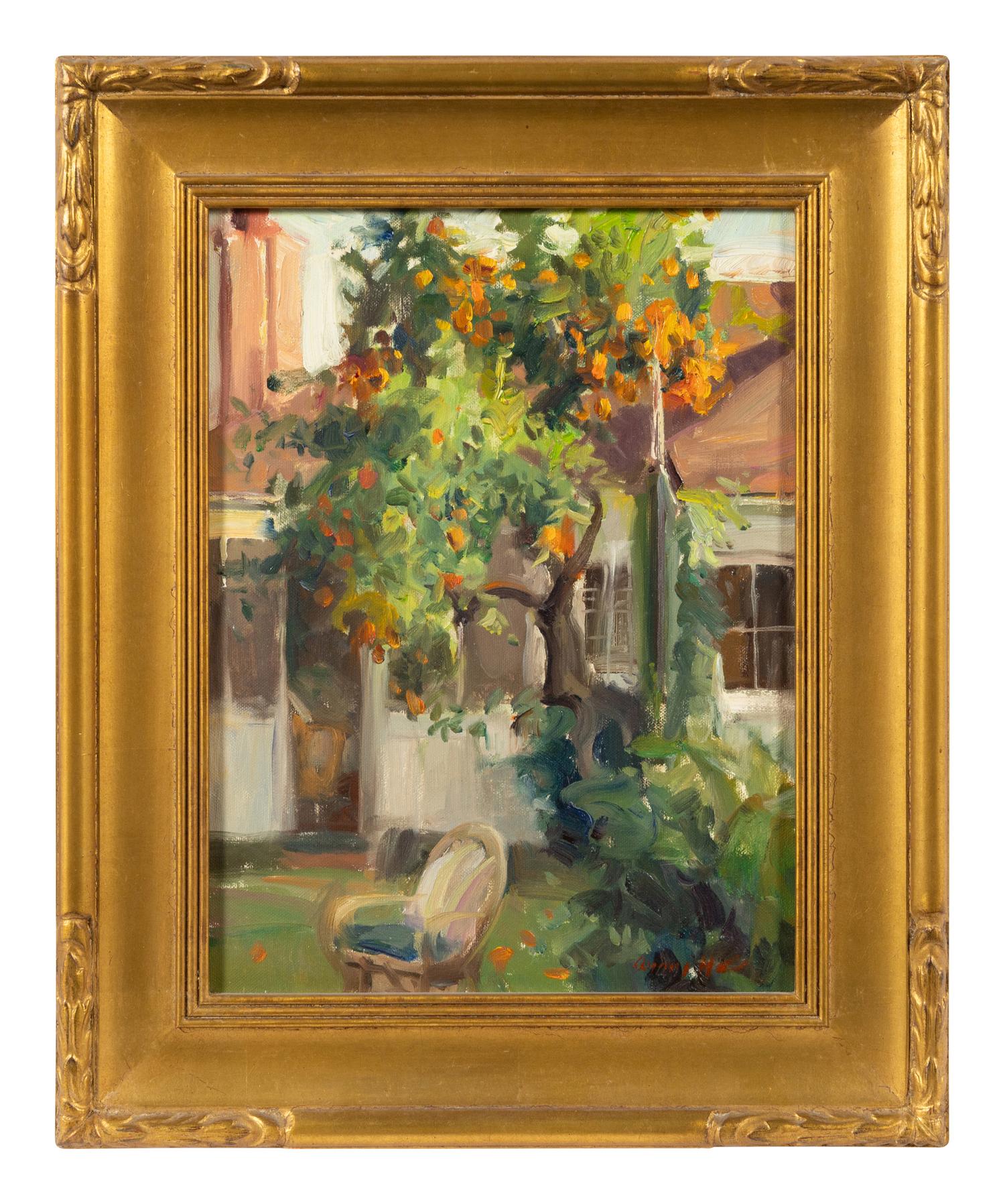 Garden with Orange Tree