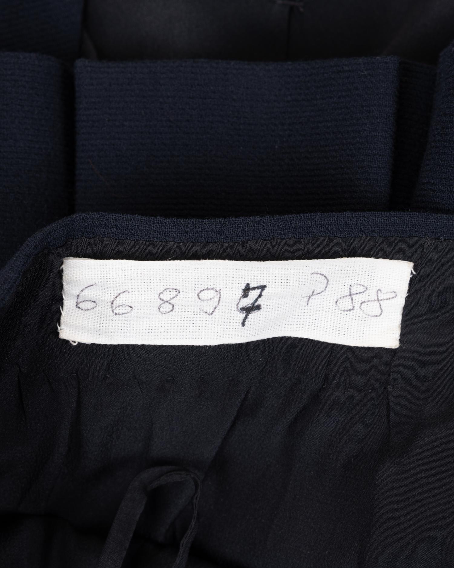 Chanel Haute Couture Navy Lace Skirt Suit, Spring/Summer 1988