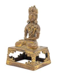 A Gilt Bronze Seated Figure of Amitayus