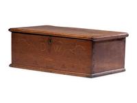 A Rare William and Mary Vine and Berry Inlaid Walnut Document Box