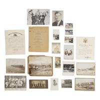 [Spanish-American War]. Photographs and an American flag collected by Spanish American War Veteran Hiram Hampton.