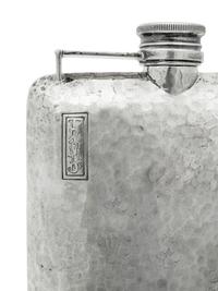 An International Hammered Silver Flask