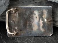 Silver and Channel Inlay Turquoise Belt Buckle