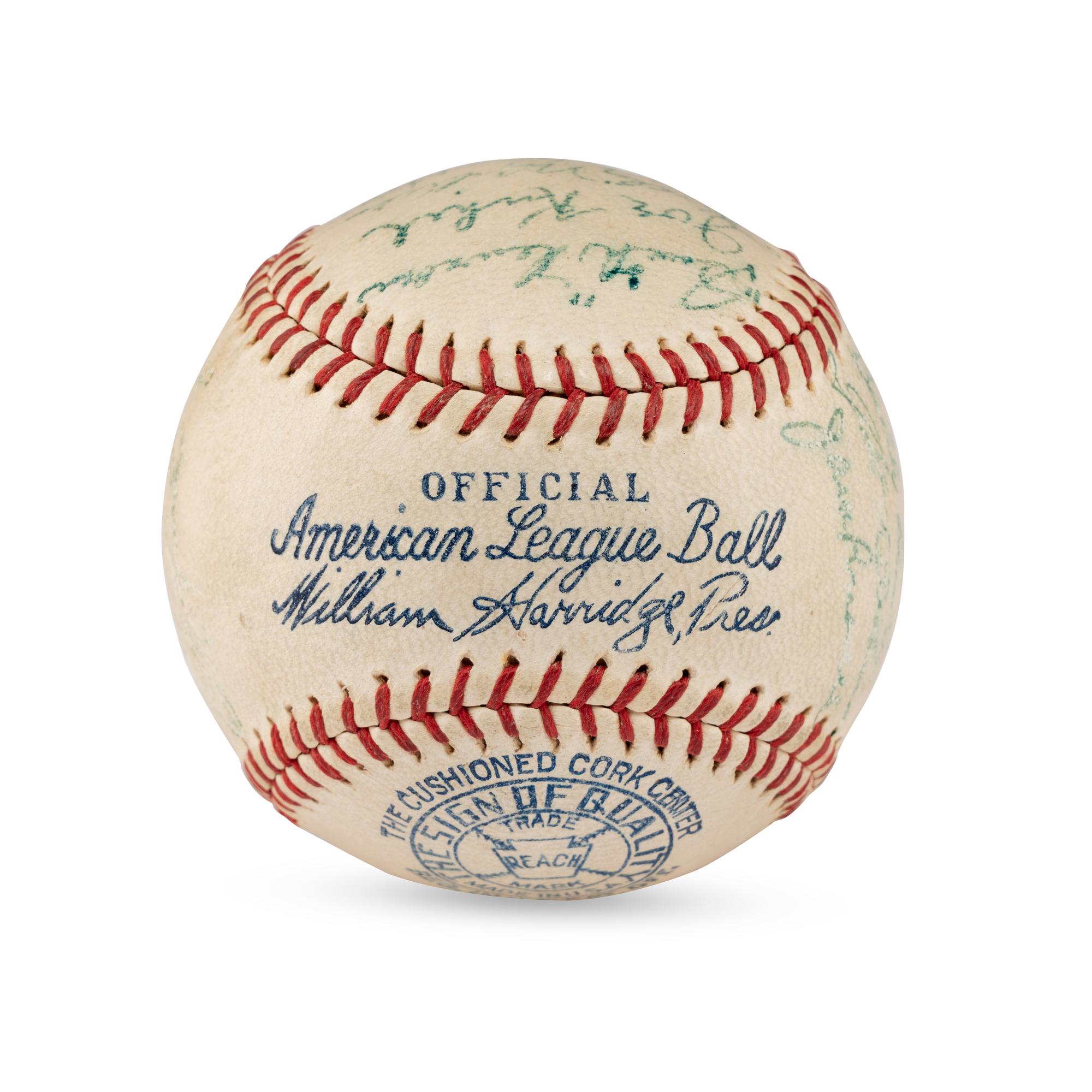 A 1936 Washington Senators Team Signed Autograph Baseball Featuring Bucky Harris (JSA Letter of Authenticity),