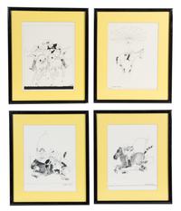 Elizabeth Wahle, (20th century), Polo Players (4 prints)