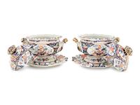 A Pair of English Ironstone Sauce Tureens