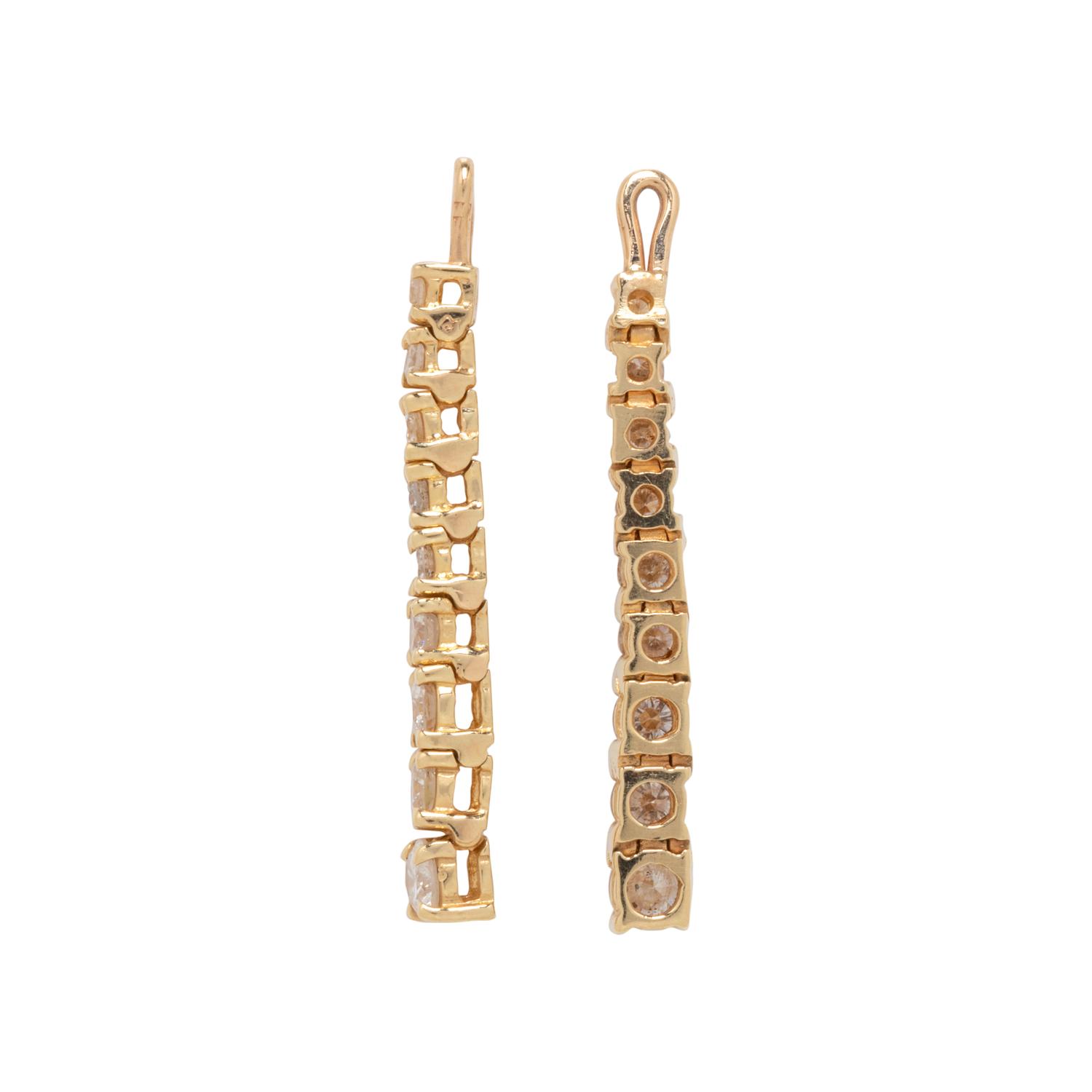 YELLOW GOLD AND DIAMOND EARRING ENHANCERS