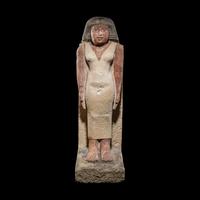 An Egyptian Painted Limestone Noblewoman