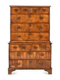 A George II Walnut Chest-on-Chest