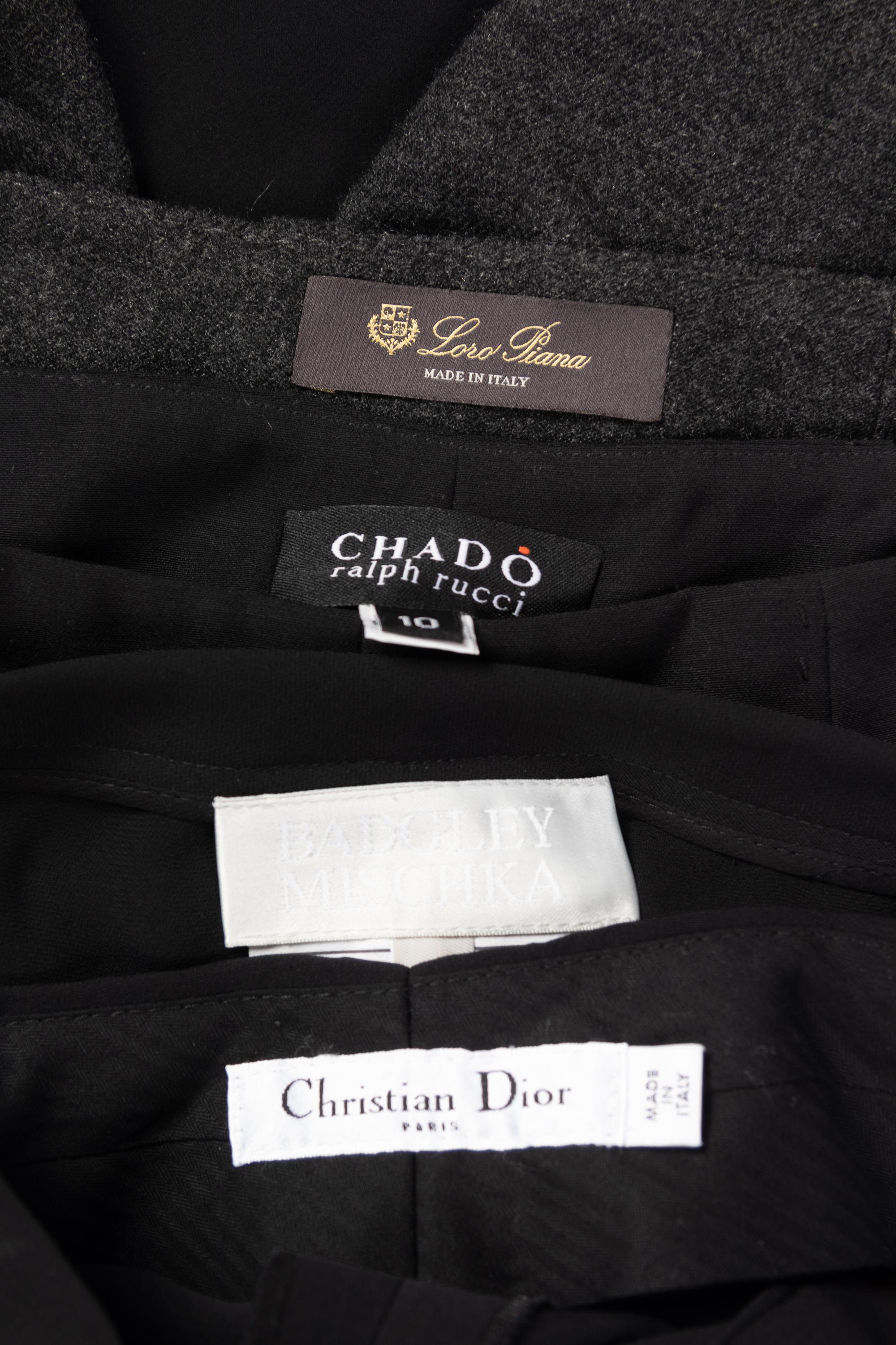Eight Pairs of Designer Pants: One Christian Dior, One Badgley Mischka, One Loro Piana, and Four Ralph Rucci,