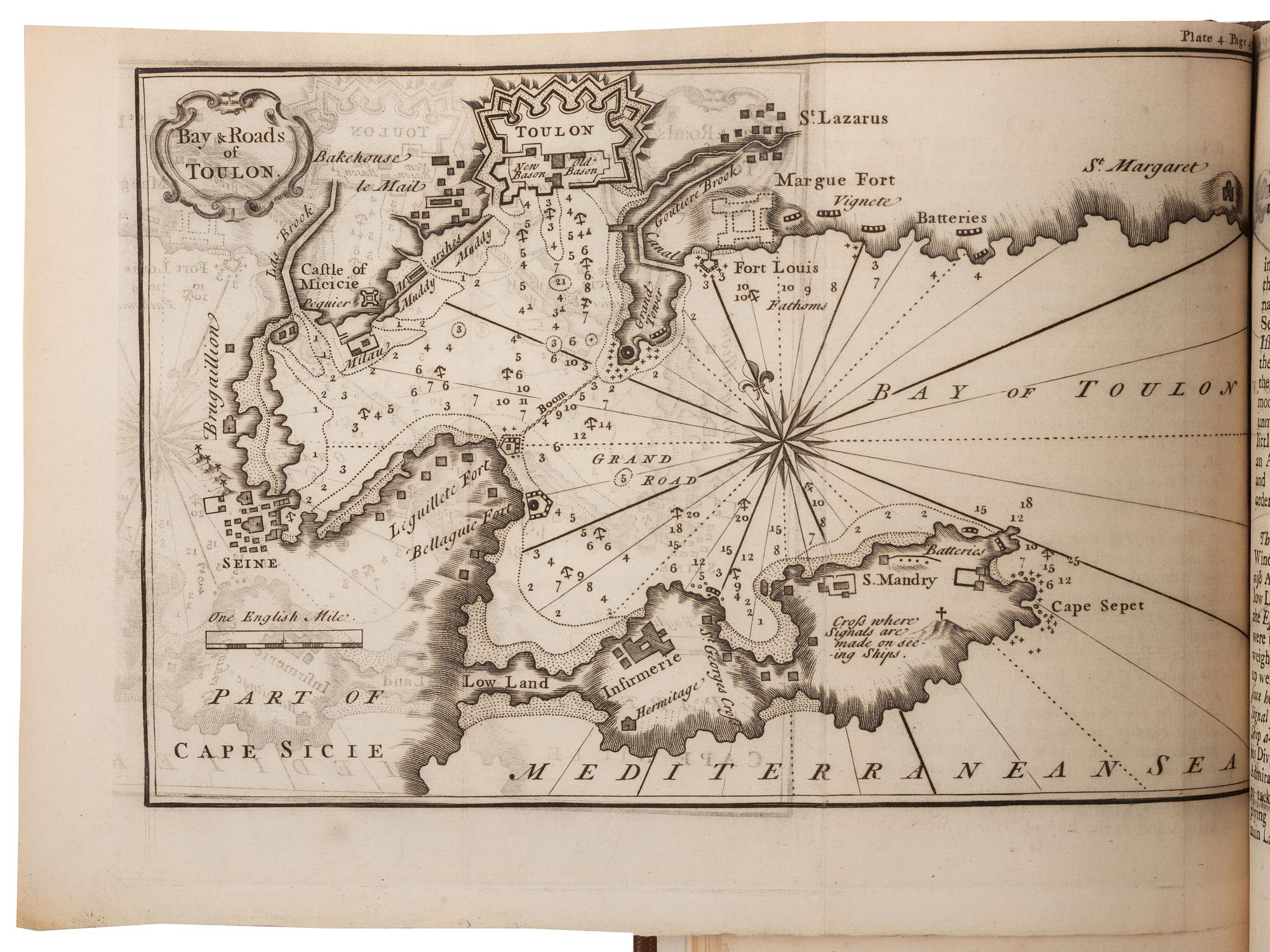 [NAVAL BATTLE] -- [MATHEWS, Thomas]. A narrative of the proceedings of His Majesty's fleet in the Mediterranean... from the year 1741, to March 1744 . London: J. Millan, 1744.