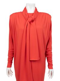 Givenchy Haute Couture Ruched Sleeve Dress, 1980-90s