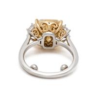 FOREVERMARK, FANCY YELLOW DIAMOND AND DIAMOND RING